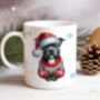 Personalised Blue Staffordshire Bull Terrier In Christmas Jumper Mug, thumbnail 1 of 2