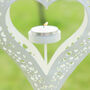 Ivory Hanging Heart Candle Holder, thumbnail 5 of 8