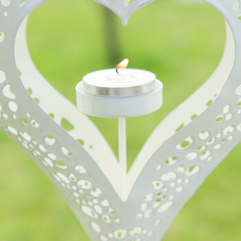 Ivory Hanging Heart Candle Holder, 5 of 8