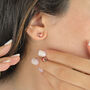 Garnet 1ct Moissanite Crystal Sterling Silver Earrings, thumbnail 3 of 6