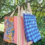 Quilted Mini Tote Bag In Stripe, thumbnail 4 of 6