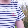 Personalised Embroidered Breton Children's T Shirt, thumbnail 2 of 6