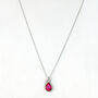 Crystal Teardrop Pendant Necklace, thumbnail 4 of 5