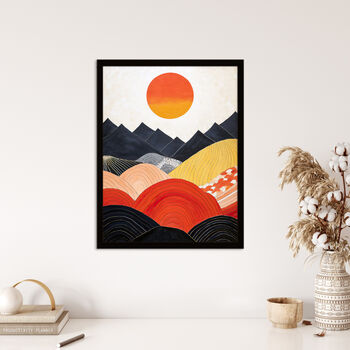 The Red Queen Of Land And Sea Mountains Wall Art Print, 4 of 6