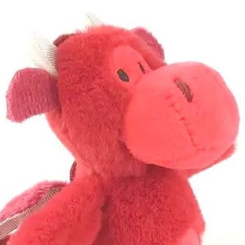 Mini Red Plush Soft Toy Welsh Dragon With Gift Box, 3 of 6