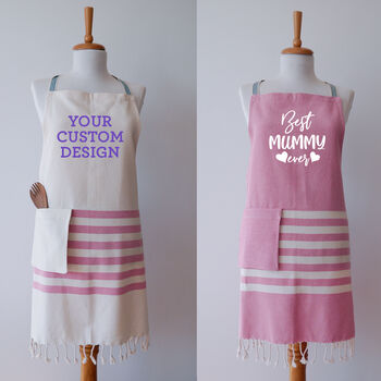 Personalised Handwoven Pure Cotton Kitchen Apron, 8 of 12