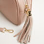 Verona Crossbody Tassel Blush Bag Lt Pink Leopard Strap, thumbnail 3 of 4