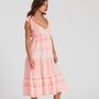Aztec Jacquard Cotton Tie Shoulder Midi Dress, thumbnail 2 of 10