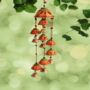 Orange Round Bell Wind Chime/Wall Hanging Decor, thumbnail 3 of 3