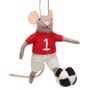 Football Mouse Hanging Decoration, thumbnail 2 of 3