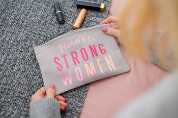 Here's To Strong Women Makeup Bag, 2 of 2