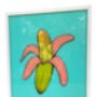 Banana Split, Gold Leaf Reverse Painted On Glass, thumbnail 2 of 5