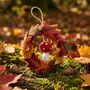 Handmade Felt Autumn Leaves And Toadstool Wreath Decoration, thumbnail 1 of 4
