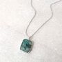 The Rectangle Emerald Necklace, Silver, thumbnail 3 of 11