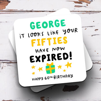 Personalised 60th Birthday Mug 'Fifties Have Expired', 2 of 2