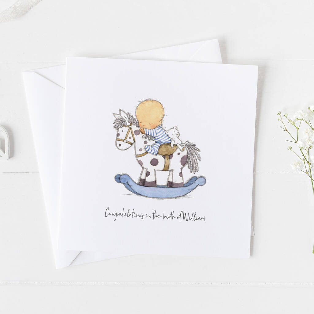 New Baby Card For Boys, Christening Card Boys ..V2a15, 1 of 4