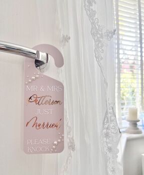 Personalised Bridal Door Hanger Double Sided, 2 of 5