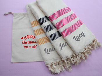 Personalised Handwoven Cotton Throw Blanket, Gift For Her, 10 of 10