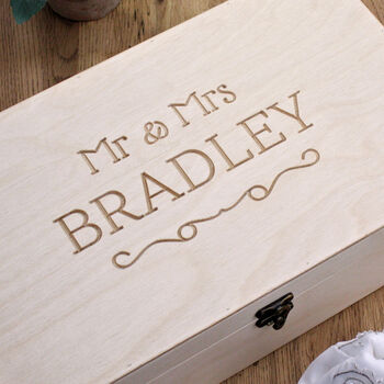 Carved Couple's Personalised Memory Box, 4 of 4