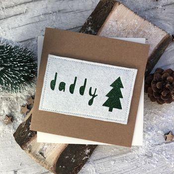 Daddy/Dad/Dada/Step Dad Felt Christmas Card, 2 of 3