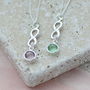 Sterling Silver Infinity Birthstone Pendant, thumbnail 1 of 8