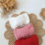 Newborn Botties, Cotton Baby Socks, Red, Dusky Rose Or White, thumbnail 7 of 10
