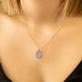 Engravable Sterling Silver Oval Necklace, thumbnail 4 of 6