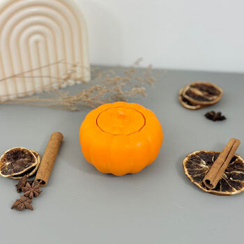 Orange Autumn Pumpkin Trinket Dish Halloween Decoration, 10 of 10
