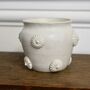 Handmade Piped Dots Ceramic Jar Fragranced Soy Candle, thumbnail 2 of 3