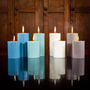 Solid Colour Eco Pillar Candles 15cm And 10 Cm Tall, thumbnail 1 of 12