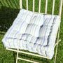 Pastel Stripe Organic Cotton Garden Chair Cushions, thumbnail 1 of 5