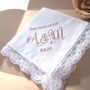 Wedding Handkerchief Ladies Monogram For Tears Of Joy, thumbnail 4 of 4