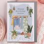 Fashionista Happy Birthday Sister Card With Blue Design, thumbnail 1 of 2