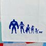 Personalised Tea Towel Superhero Family, thumbnail 4 of 9