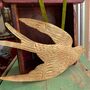 Embossed Gold Swallow Hanging Ornament, thumbnail 3 of 4