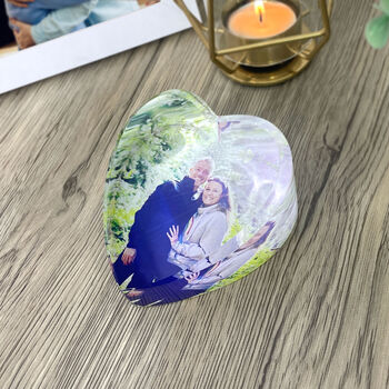 Personalised Photo Glass Heart Paperweight + Luxury Gift Box, 8 of 10
