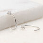 Sterling Silver And Crystal Pull Through Star Earrings, thumbnail 1 of 6