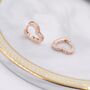 Sterling Silver Cz Heart Huggie Hoop Earrings, thumbnail 1 of 11