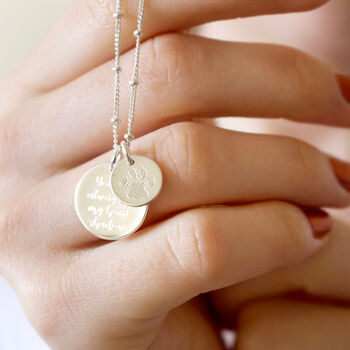Personalised Sterling Paw Print Disc Charm Necklace, 6 of 8