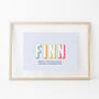 Personalised New Baby Name Print, thumbnail 2 of 4