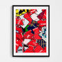 Aberdeen Football Shirt Mash Up Print, thumbnail 2 of 3