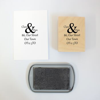 Personalised Ampersand Address Rubber Stamp, 5 of 8