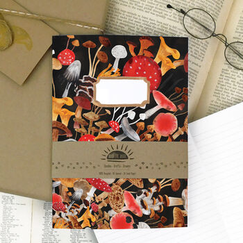 Fungi Print A5 Lined And Plain Notebook Set, 4 of 7