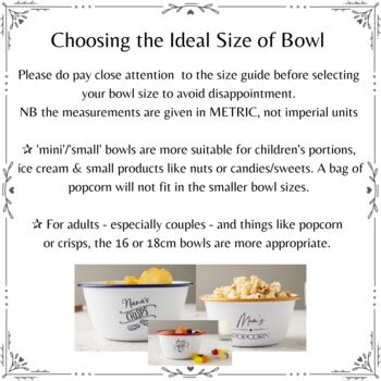 Personalised Enamel Popcorn Bowl, 4 of 8