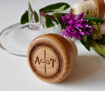 Infinity Personalised Wine Bottle Stopper, 2 of 3