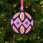 Blue Christmas Tree Bauble Decoration, thumbnail 2 of 3