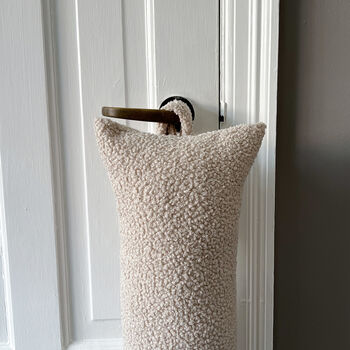 Sherpa Fluffy Sheep Door Draught Excluder Cream, 2 of 4