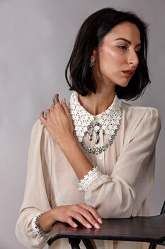 925 Sterling Silver Large Statement Splash Necklace, 5 of 12