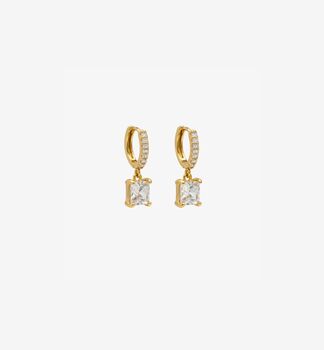 Shikaku 18 K Gold Plated Stone Earrings, 5 of 6