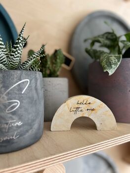 Personalised Concrete Planter With Plant, 7 of 7